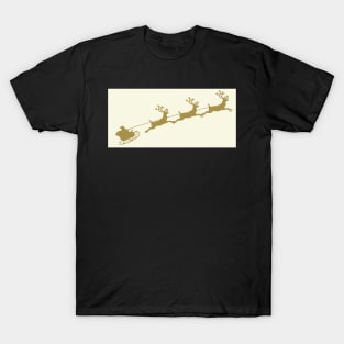 Gold and cream santas sleigh T-Shirt